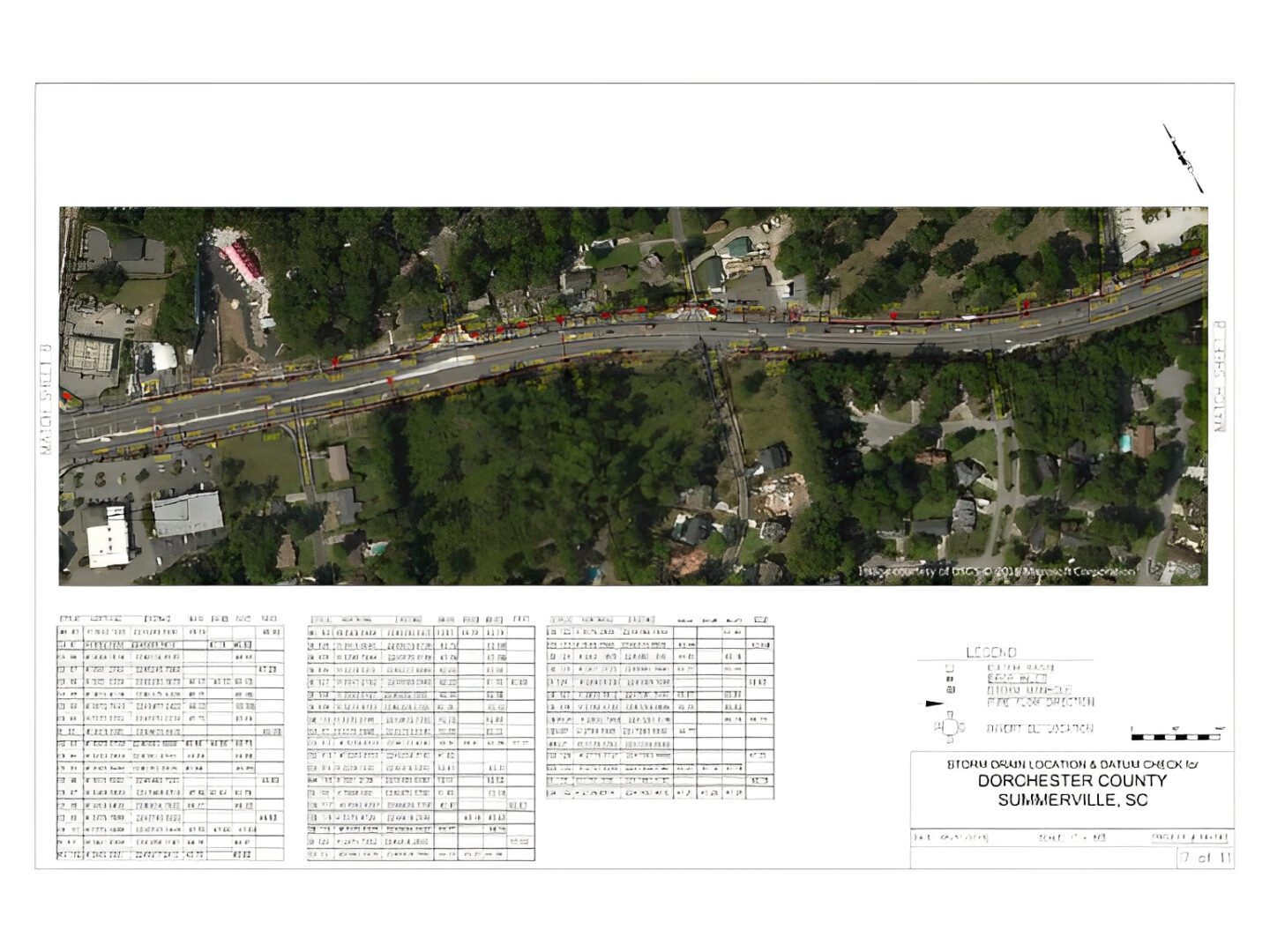Aerial view of road design in Summerville.